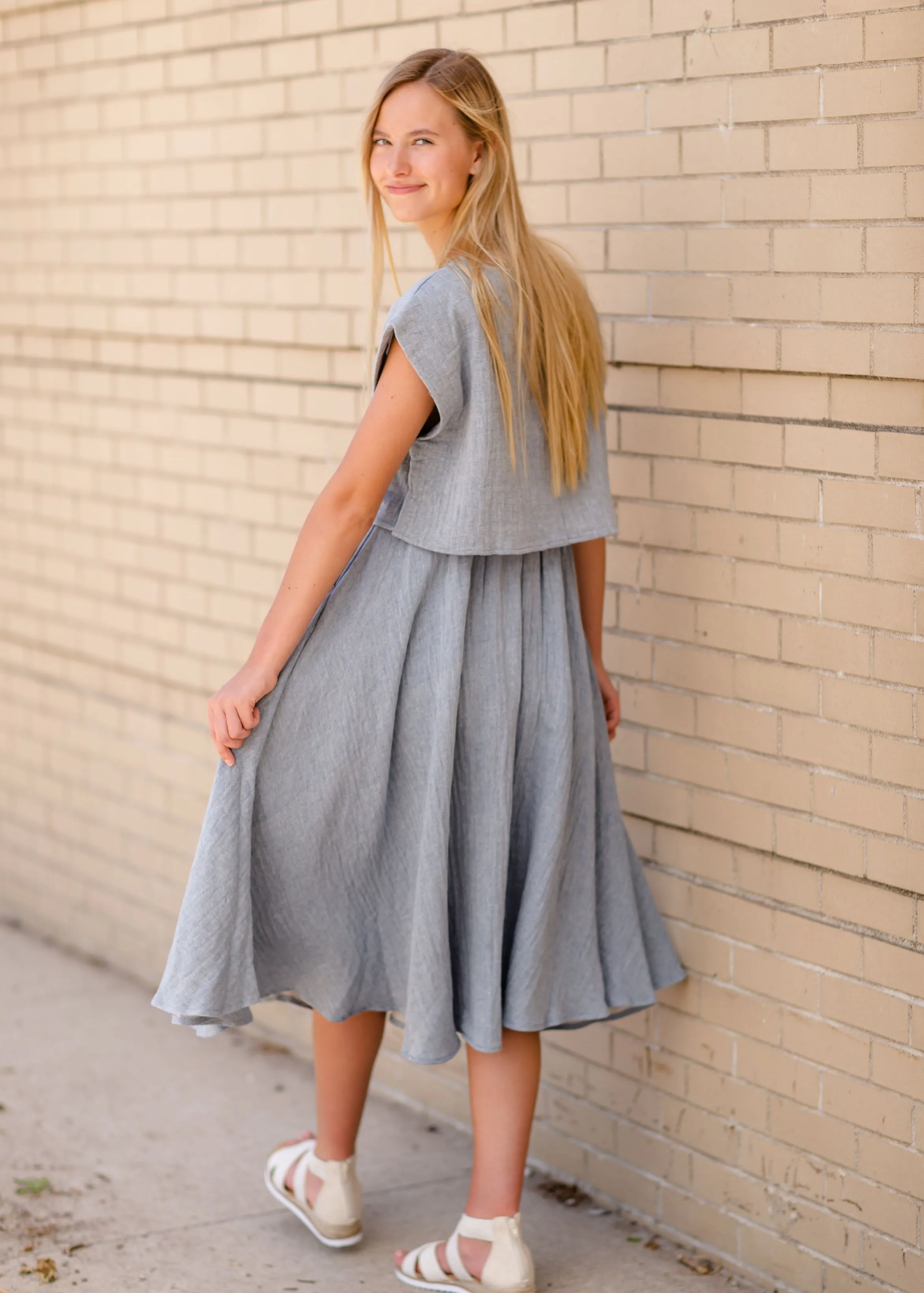 Denim Blue High Waisted Skirt - FINAL SALE