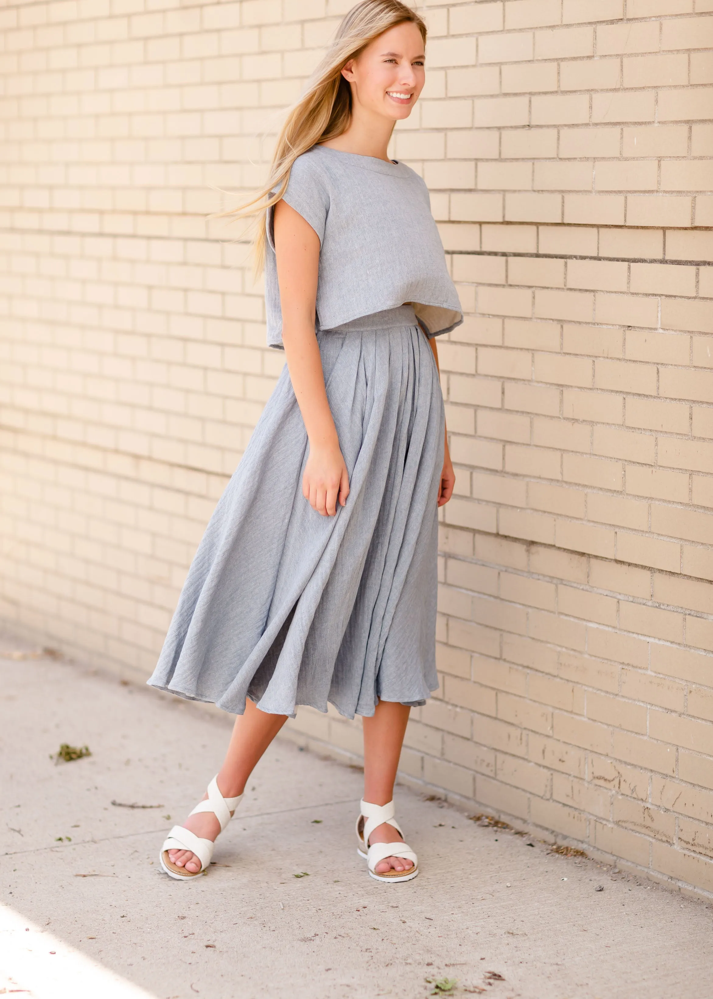 Denim Blue High Waisted Skirt - FINAL SALE