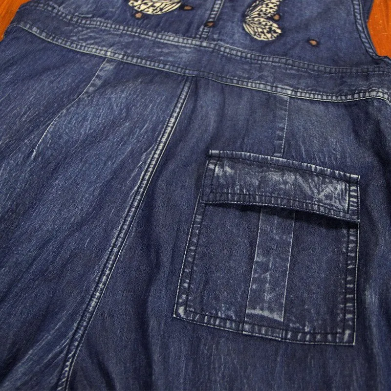 Denim Overalls Vintage Loose Denim Jumpsuits for Women