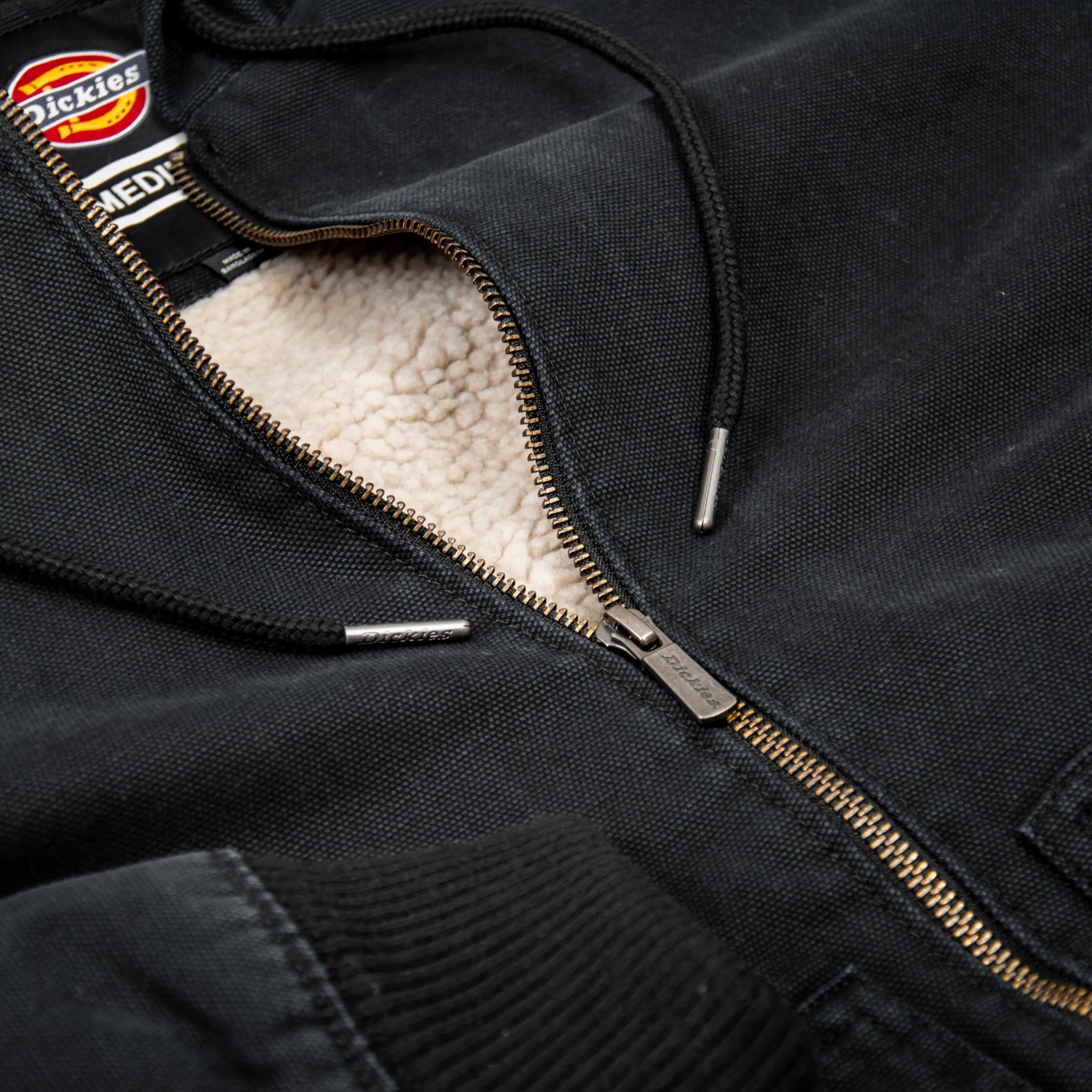 Dickies Hooded Duck Canvas Jacket - Stone Washed Black