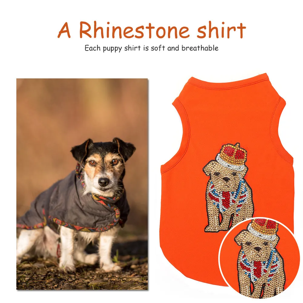 DIY Pet Clothes Diamond Painting Sleeveless T-Shirts Pullover Coat for Dogs