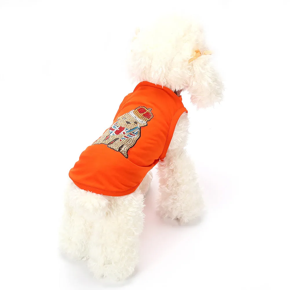 DIY Pet Clothes Diamond Painting Sleeveless T-Shirts Pullover Coat for Dogs