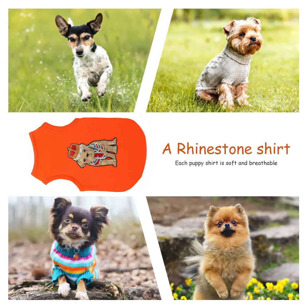 DIY Pet Clothes Diamond Painting Sleeveless T-Shirts Pullover Coat for Dogs