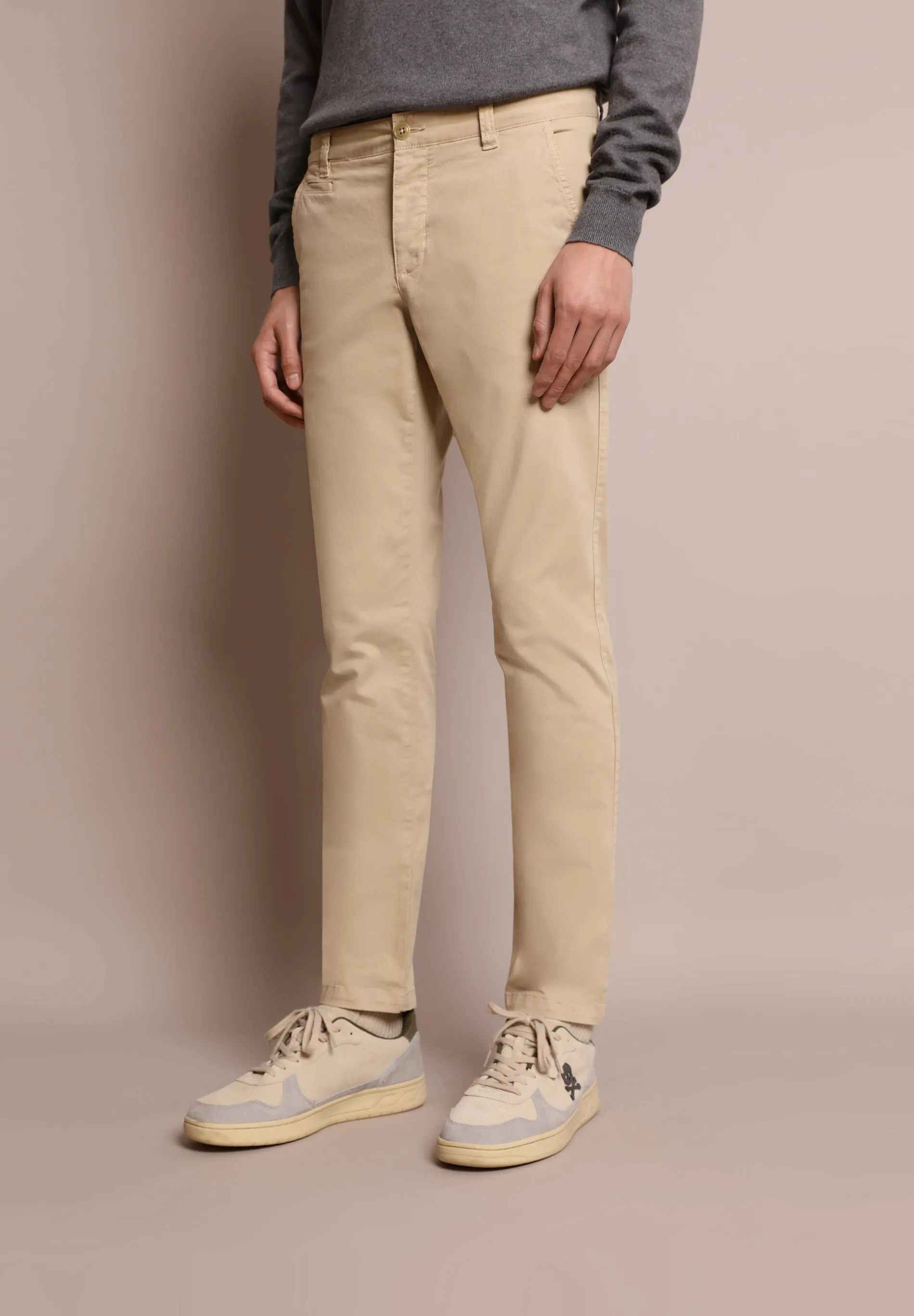 DYED COTTON CHINO TROUSERS