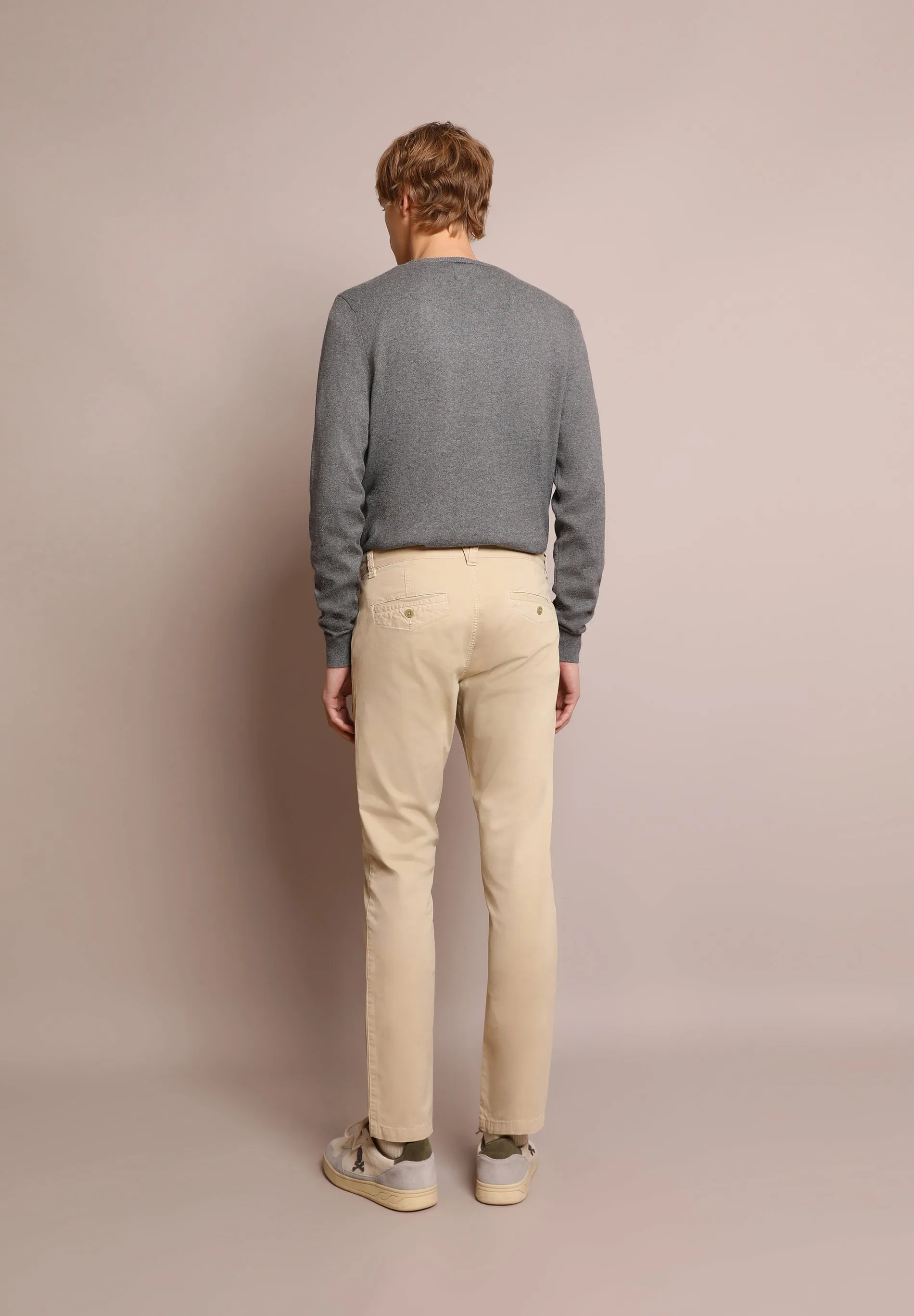 DYED COTTON CHINO TROUSERS