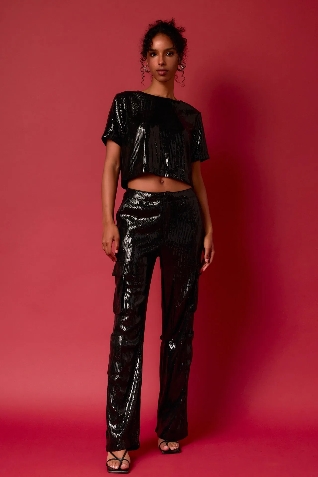 Endless Rose - Sequins Cargo Pants