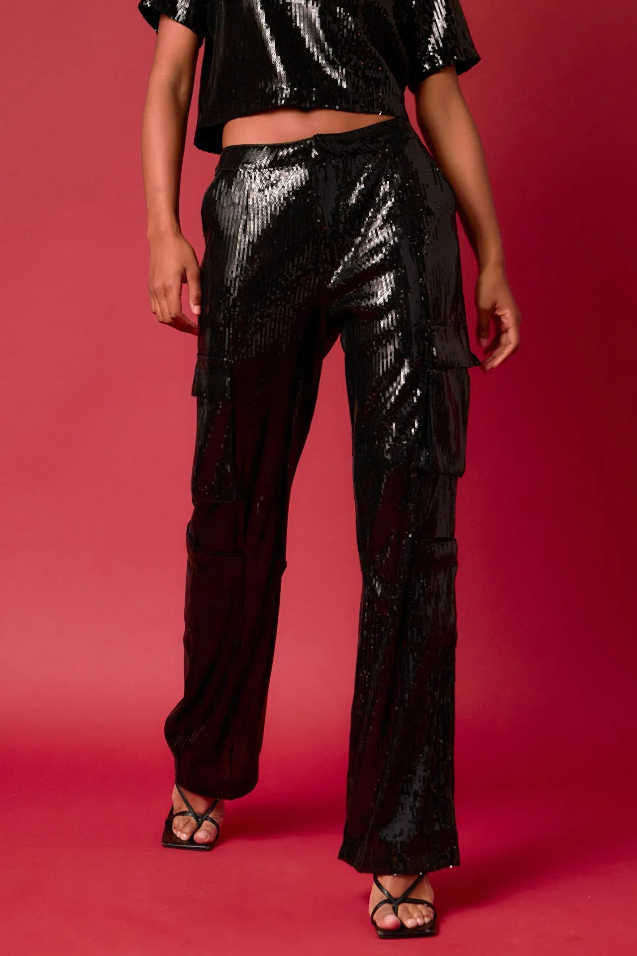 Endless Rose - Sequins Cargo Pants