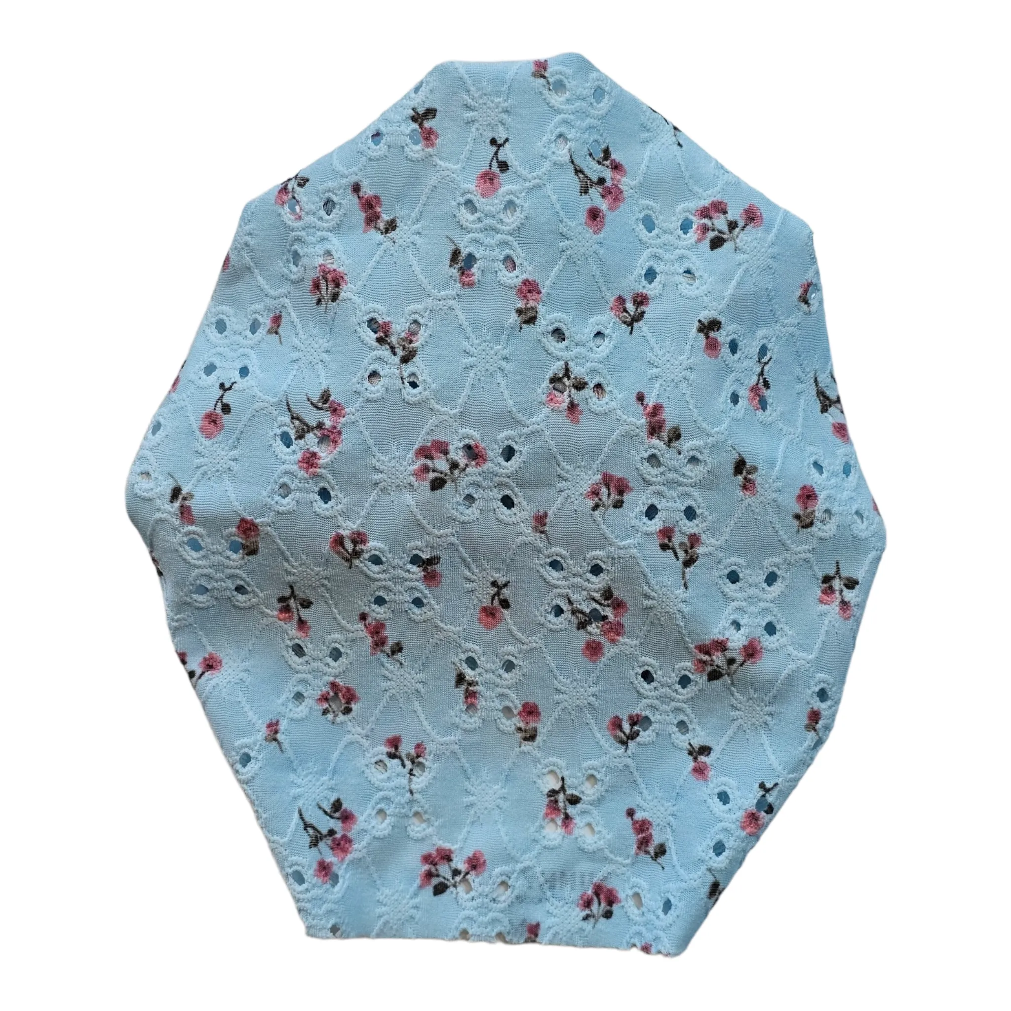 Enzlee | Sky Blue Floral | Eyelet Headwrap