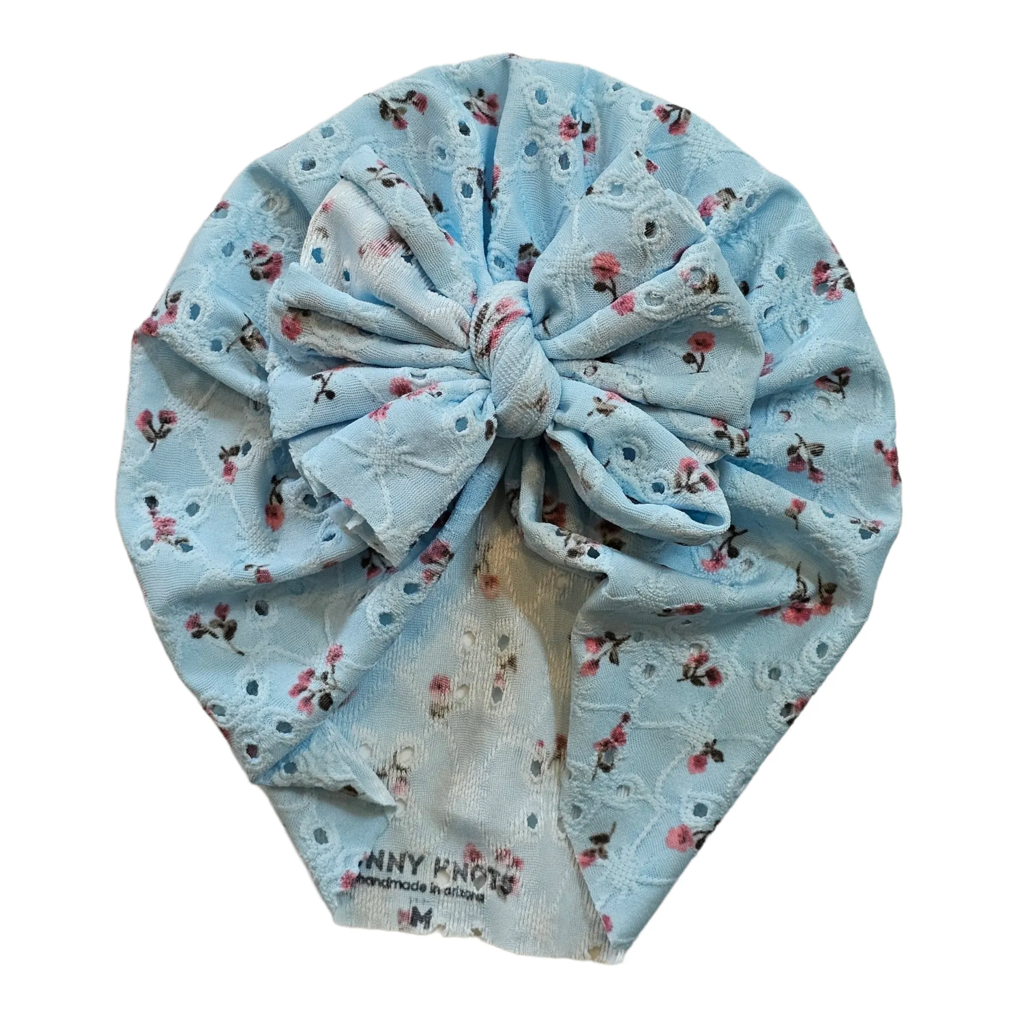 Enzlee | Sky Blue Floral | Eyelet Headwrap