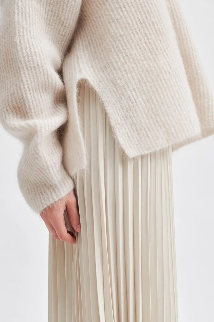 Esta Pleated Skirt in Pumice Stone