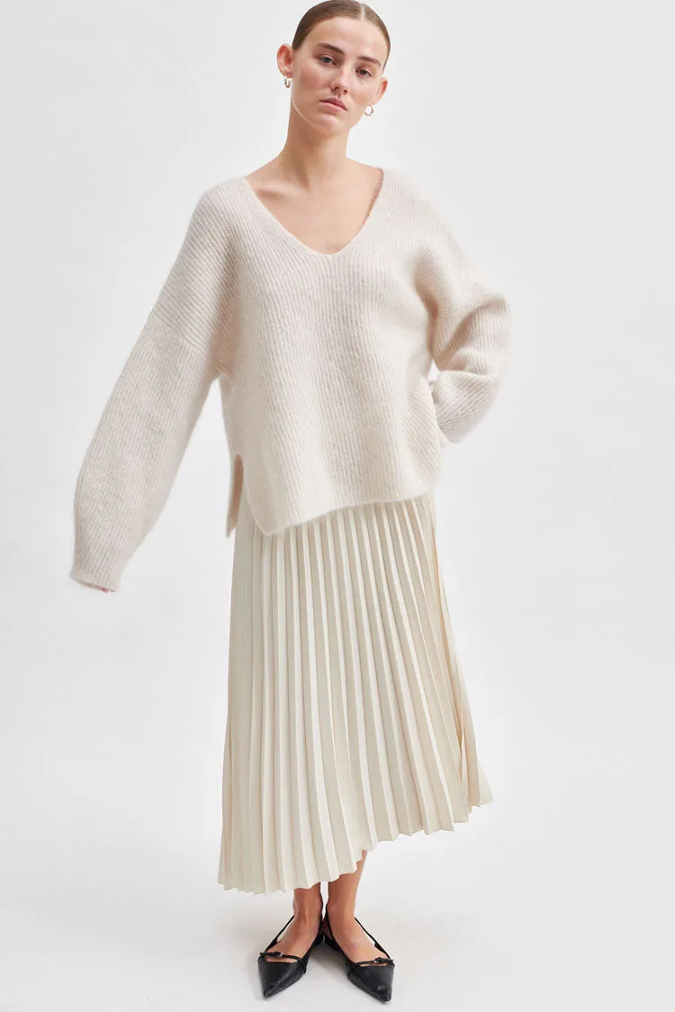 Esta Pleated Skirt in Pumice Stone