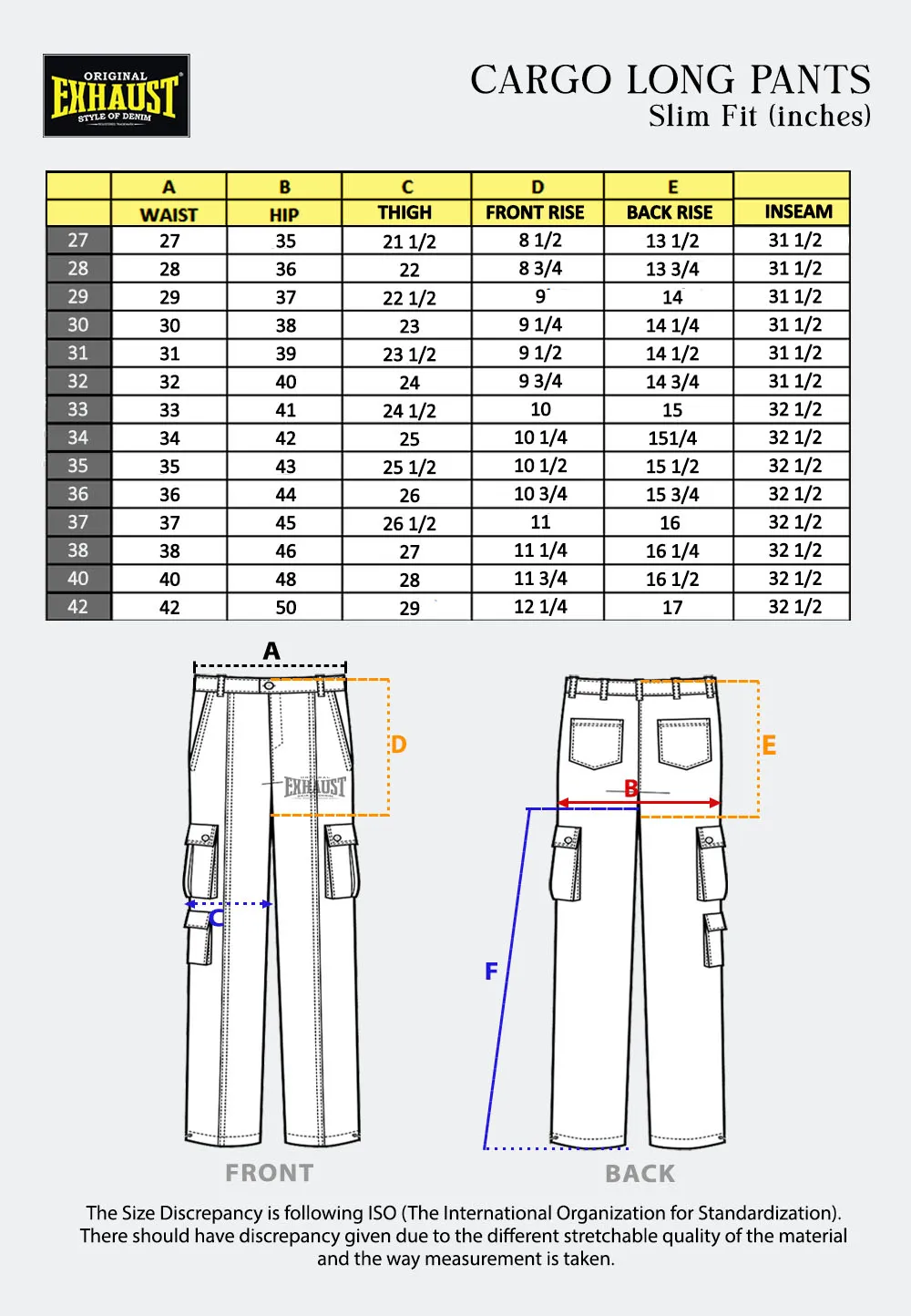 EXHAUST CARGO LONG PANTS [SLIM FIT] 1652