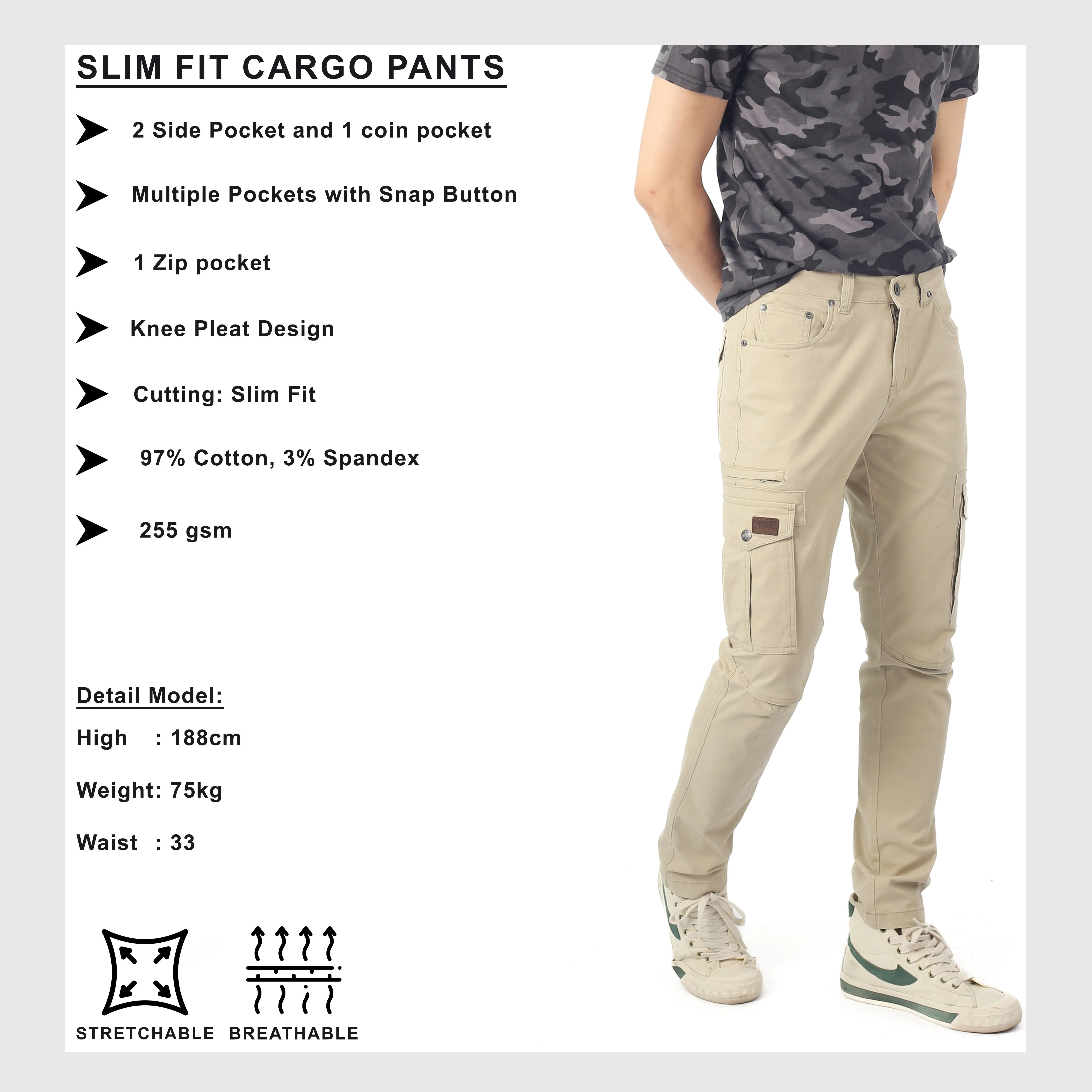 EXHAUST CARGO LONG PANTS [SLIM FIT] 1652