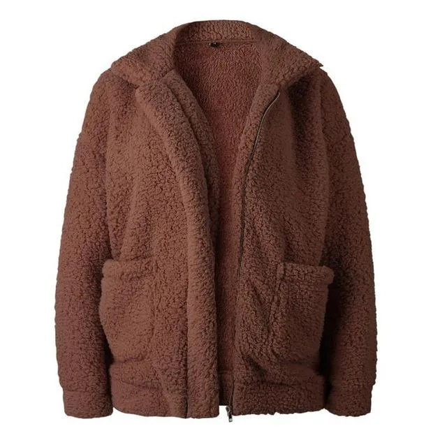 Faux Lambswool Oversize Hairy Jacket