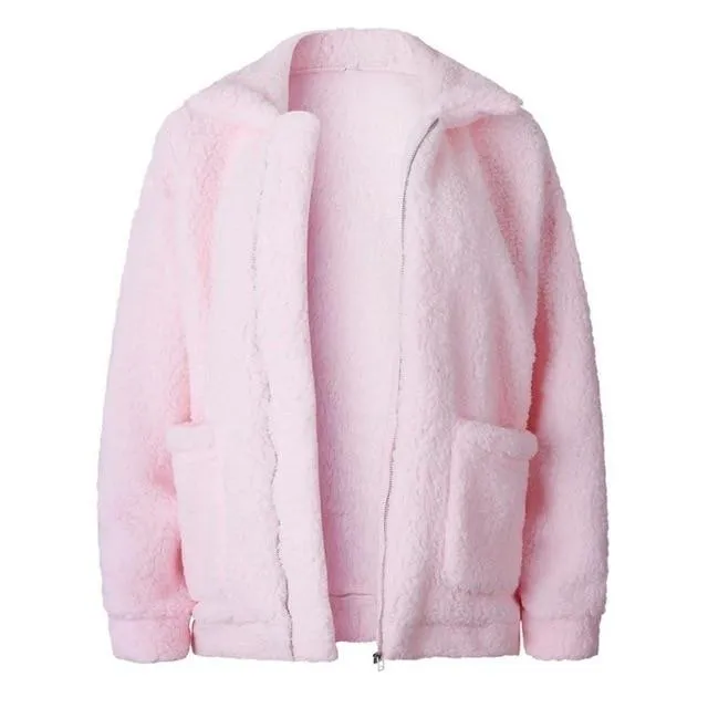 Faux Lambswool Oversize Hairy Jacket