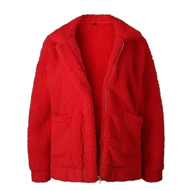 Faux Lambswool Oversize Hairy Jacket