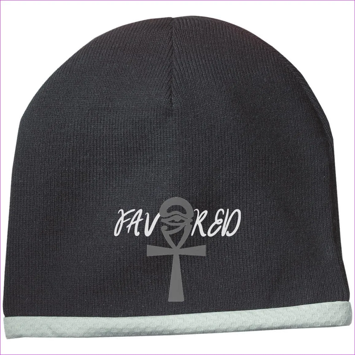 Favored Embroidered Cap, Knit Cap, Beanie