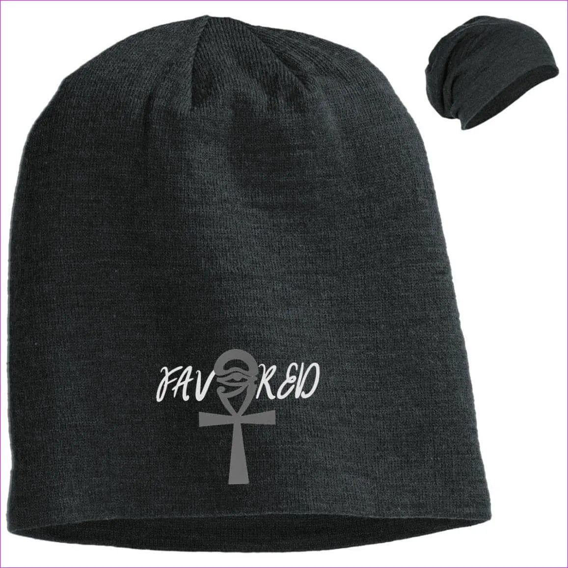 Favored Embroidered Cap, Knit Cap, Beanie