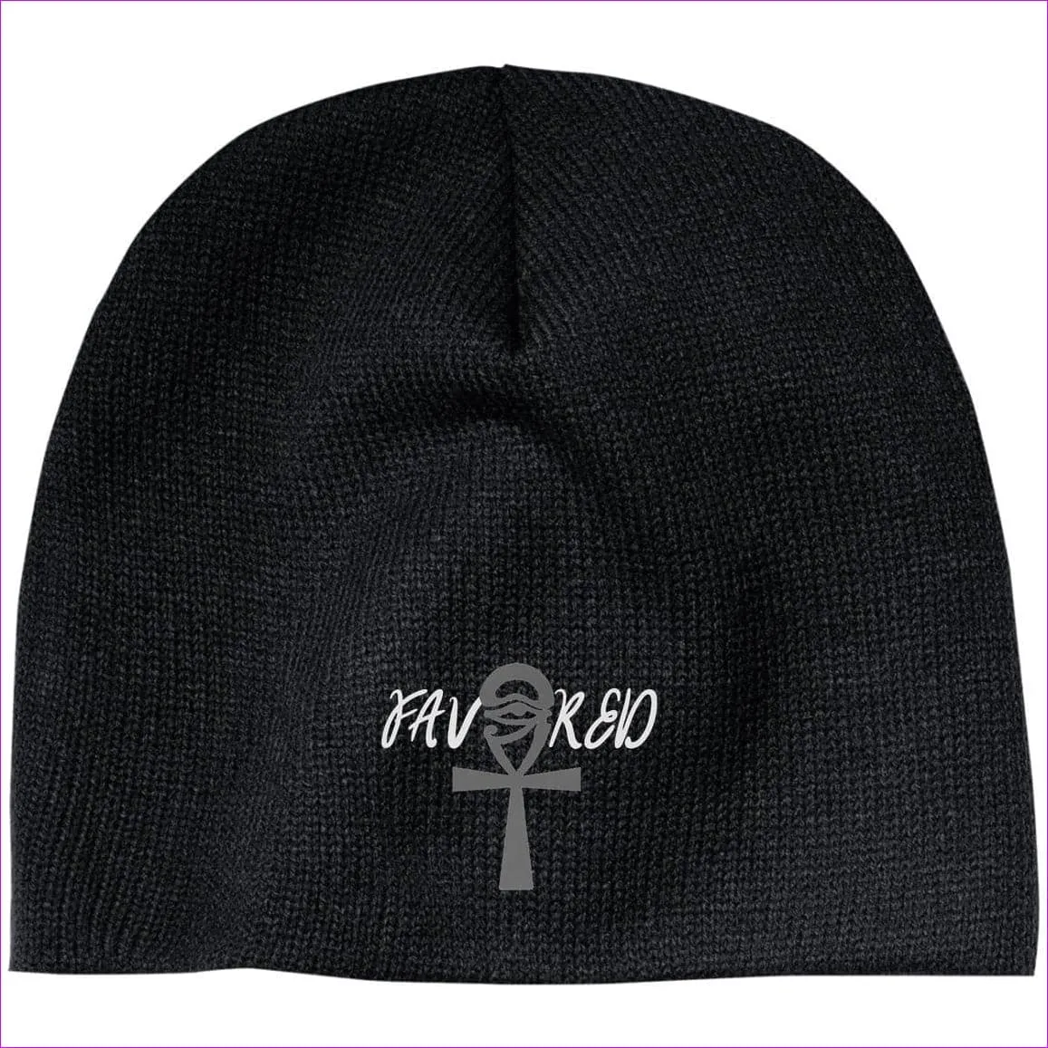 Favored Embroidered Cap, Knit Cap, Beanie