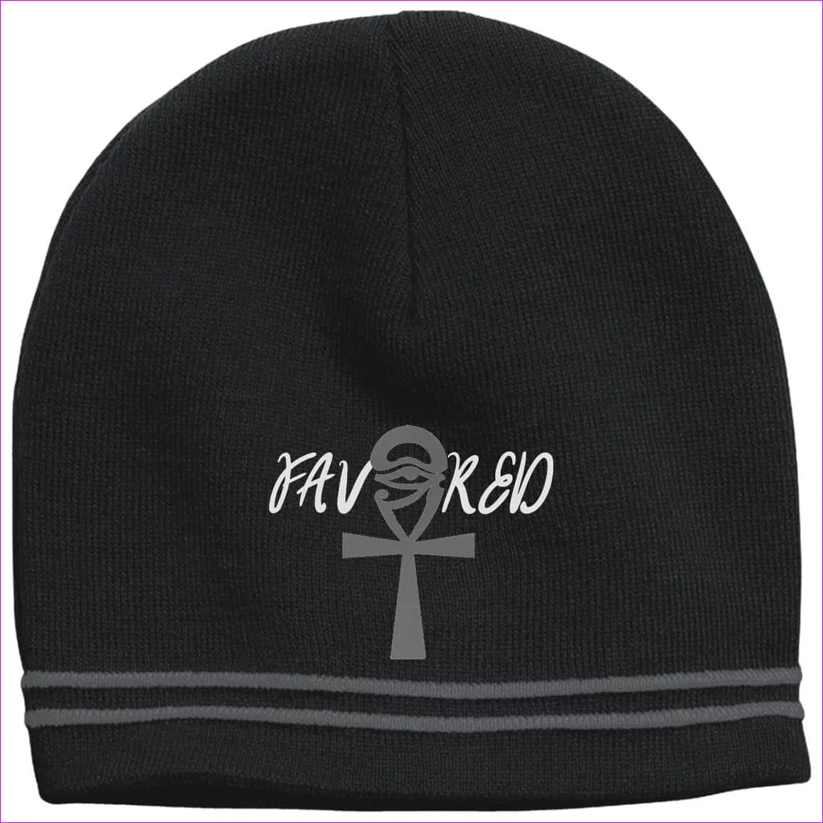 Favored Embroidered Cap, Knit Cap, Beanie