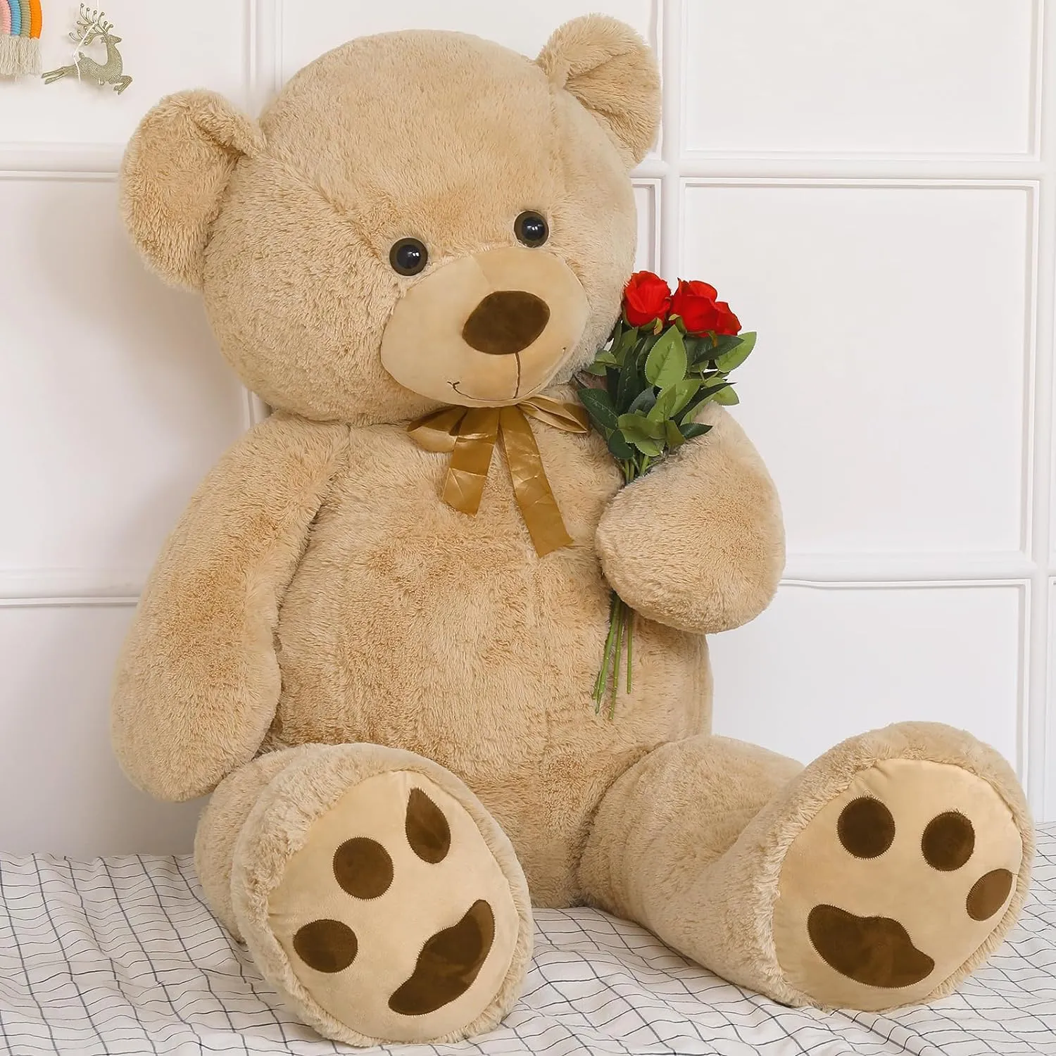 Giant Teddy Bear Stuffed Toy, Multicolor, 59 Inches