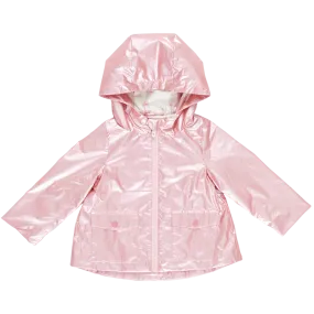 Girls Jackets | Rain Coat: Rafa- Pink Metallic | Pink Chicken