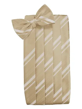 Golden Striped Satin Cummerbund Set