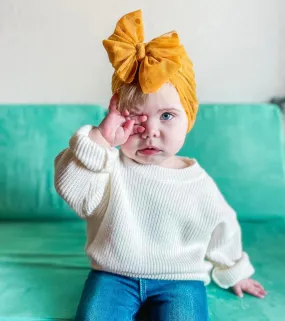 Goldilocks | Bumble Yellow Polka | Boho Mesh Headwrap