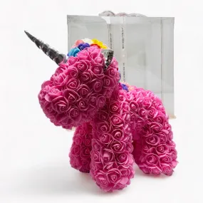 Gorgeous Pink Rose Unicorn with LED Light and Gift Box - 40cm