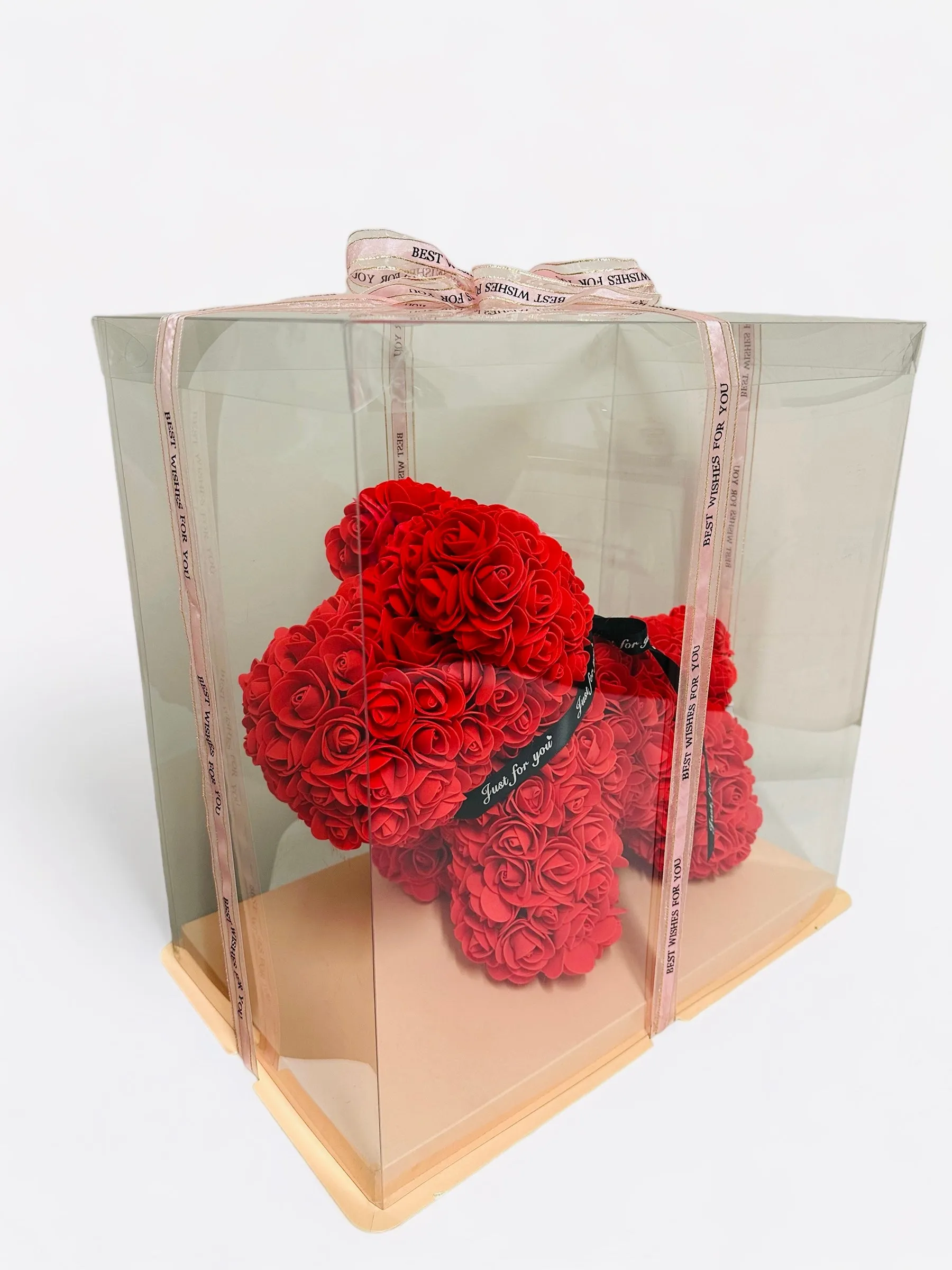 Gorgeous Red Rose Puppy with LED Light and Gift Box - 40cm