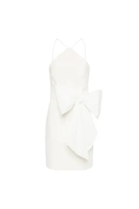 Grace Bow Mini Dress Ivory