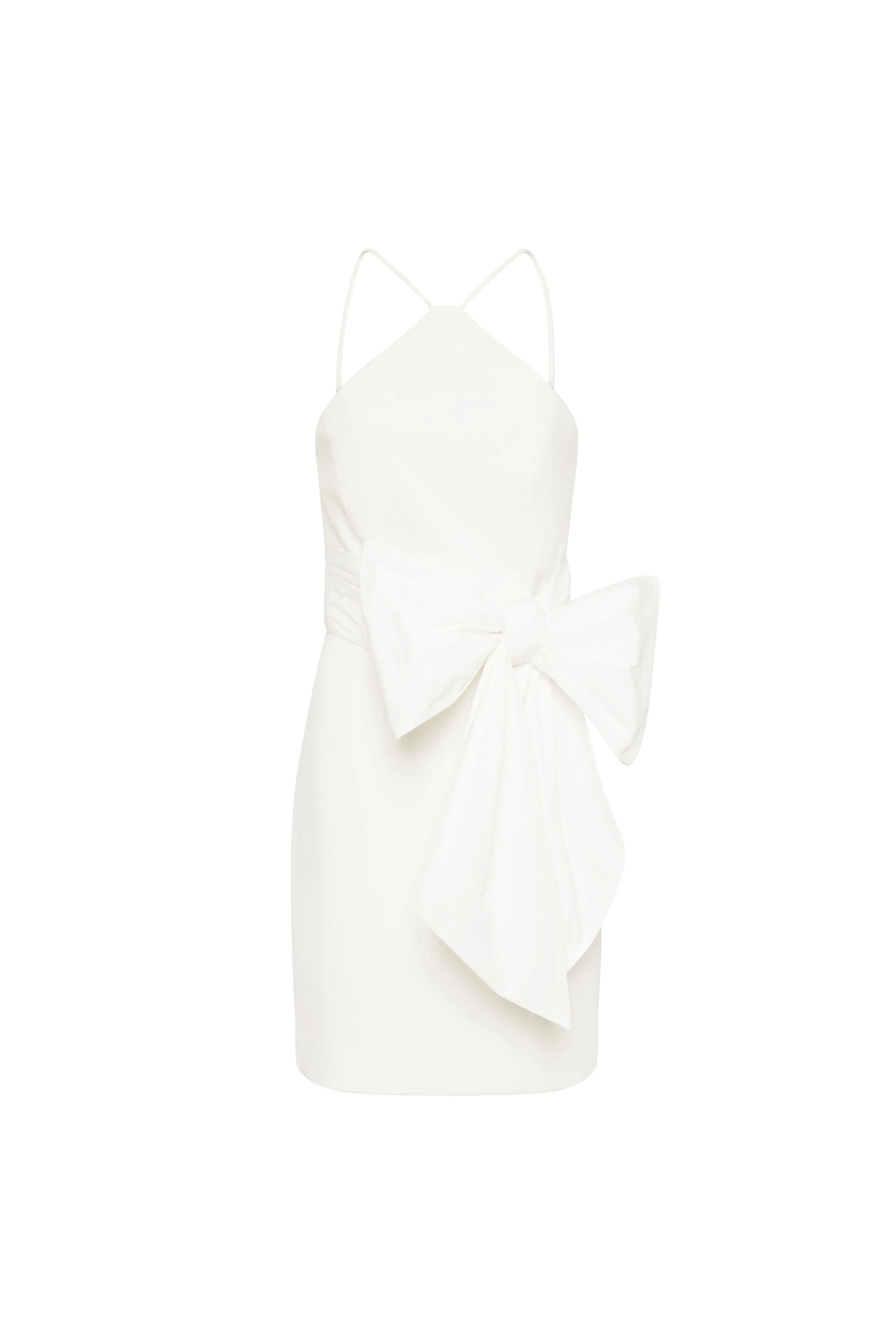 Grace Bow Mini Dress Ivory