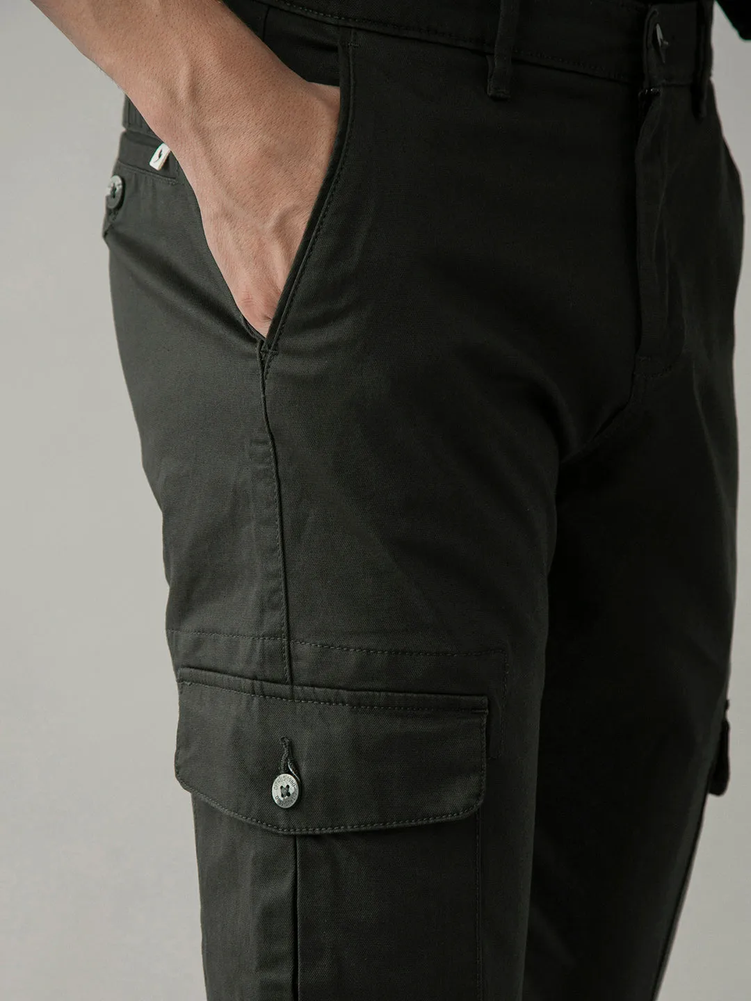 Green Cotton Cargo Pants