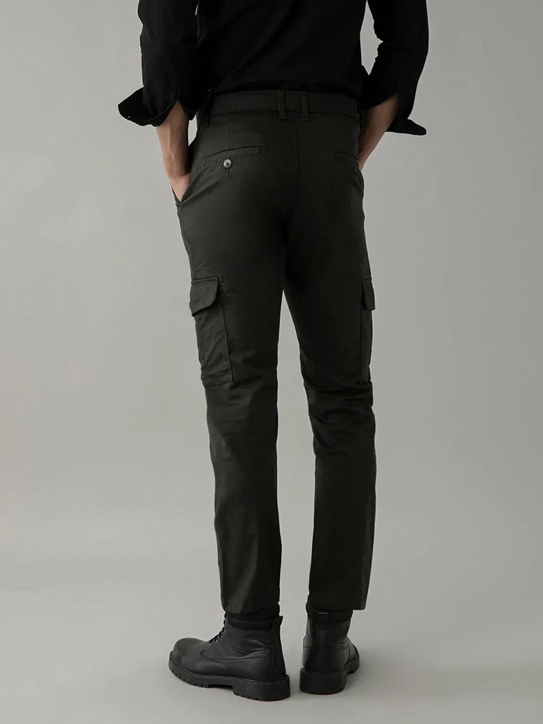 Green Cotton Cargo Pants