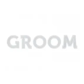 GROOM White Iron On Patch