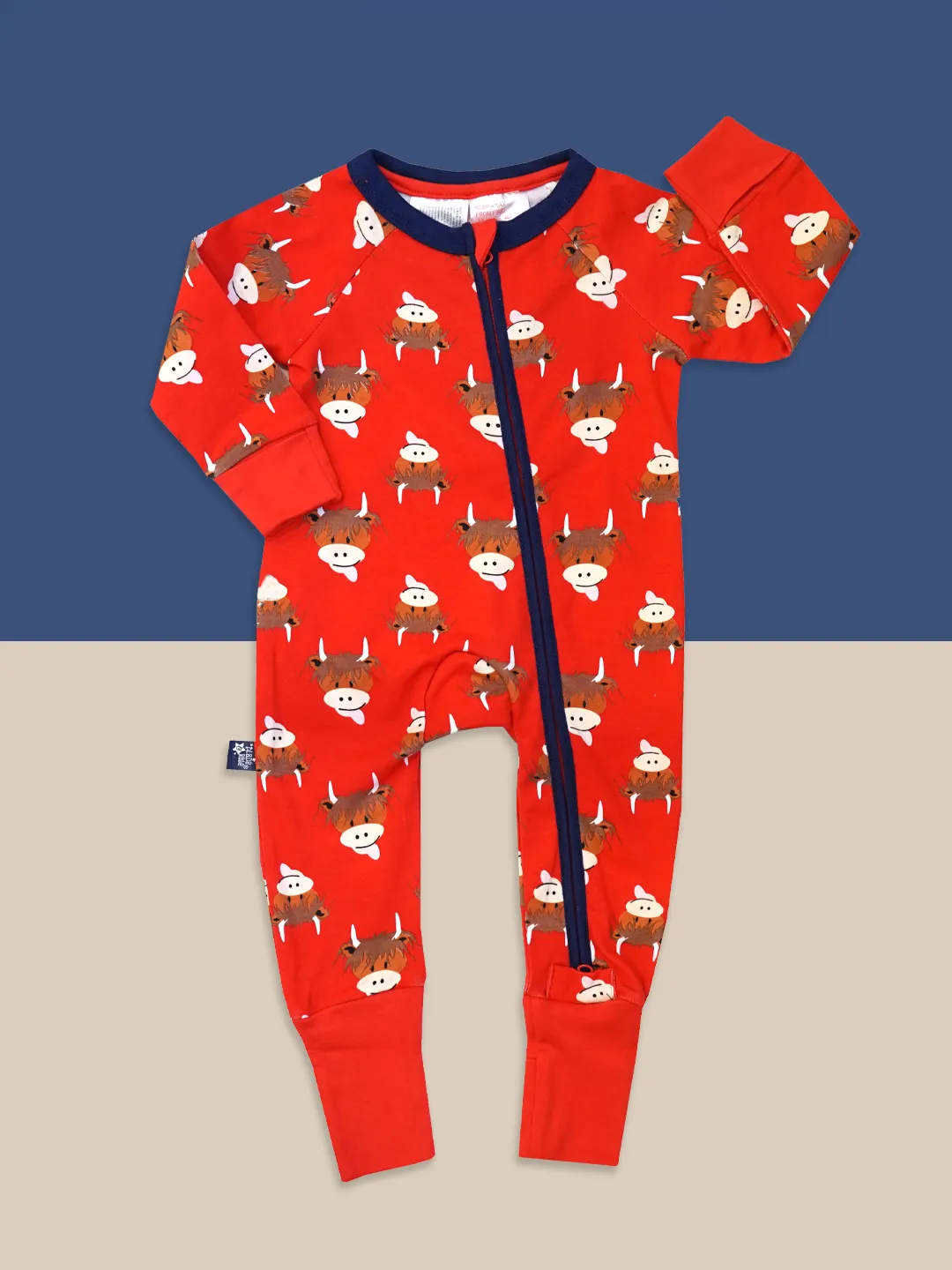 Hamish Highland Cow Zip-Up Romper