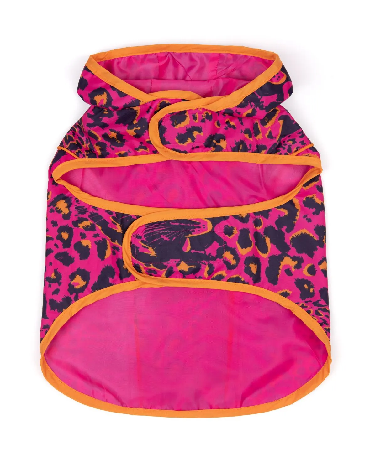 Hidden Leopard Print Dogs Pakamac Raincoat - Pink