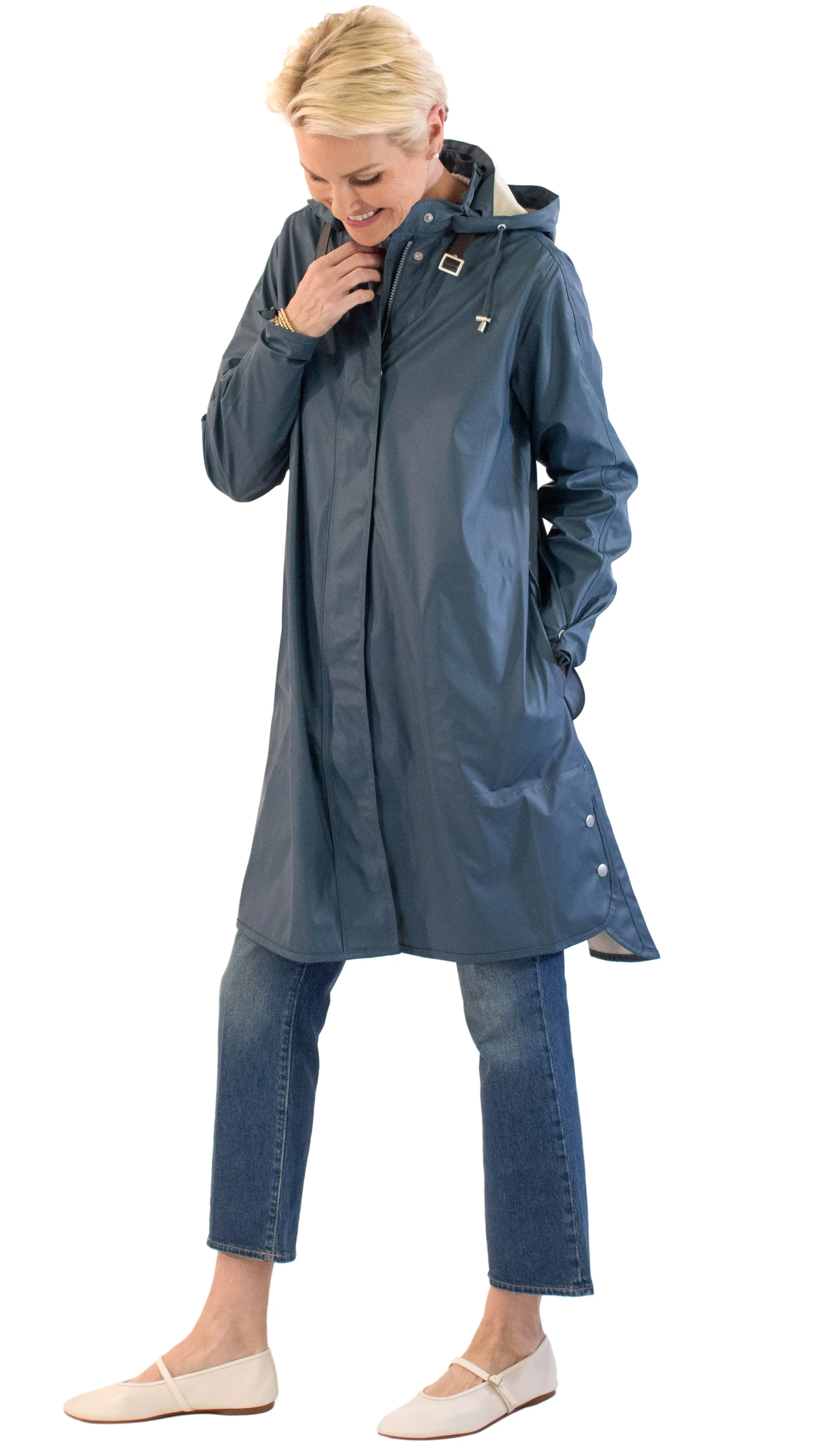 Hooded Raincoat - Orion Blue