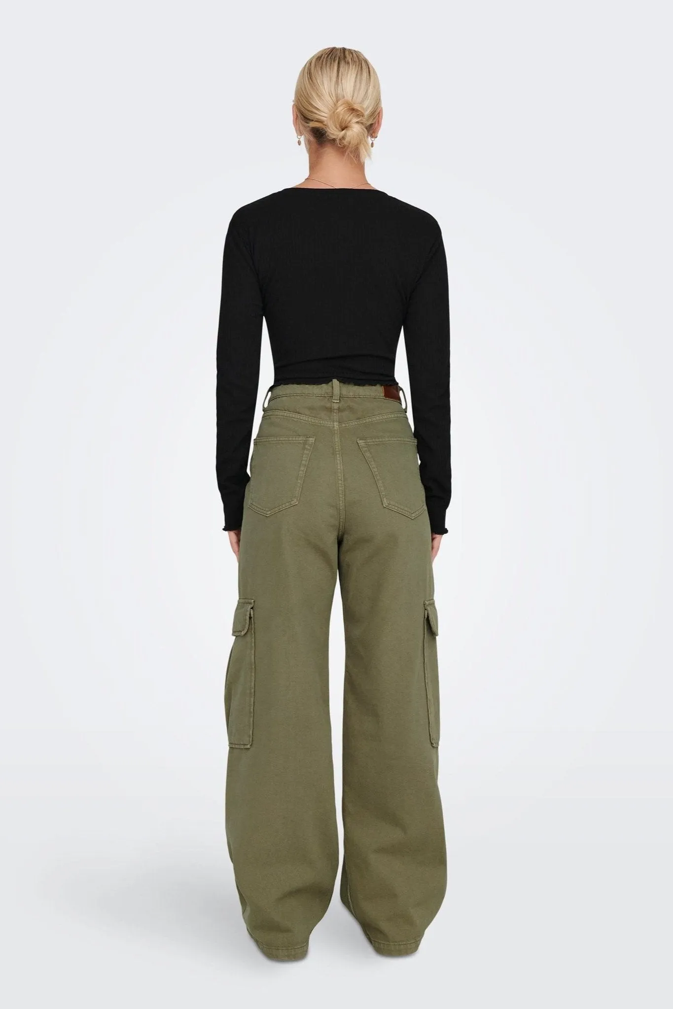 Hope High Waist Cargo Pants - Aloe