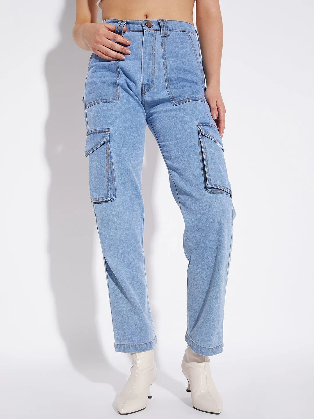 Ice Washed Unisex Carpenter Denim