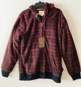 Jacket Faux Fur & Sherpa By Weatherproof In Plaid Pattern, Size: L