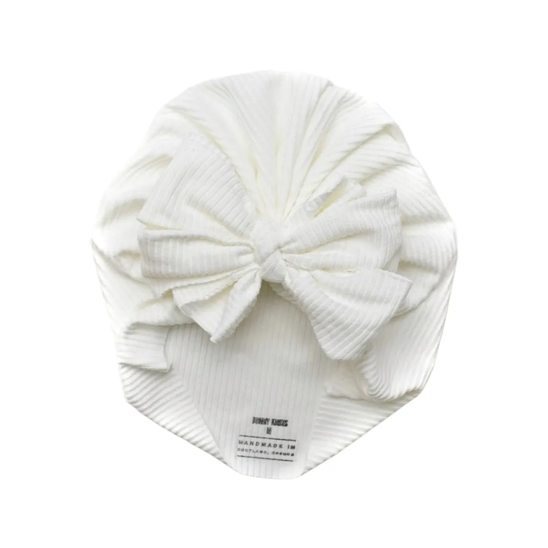 James | Ivory | Brushed Rib Headwrap