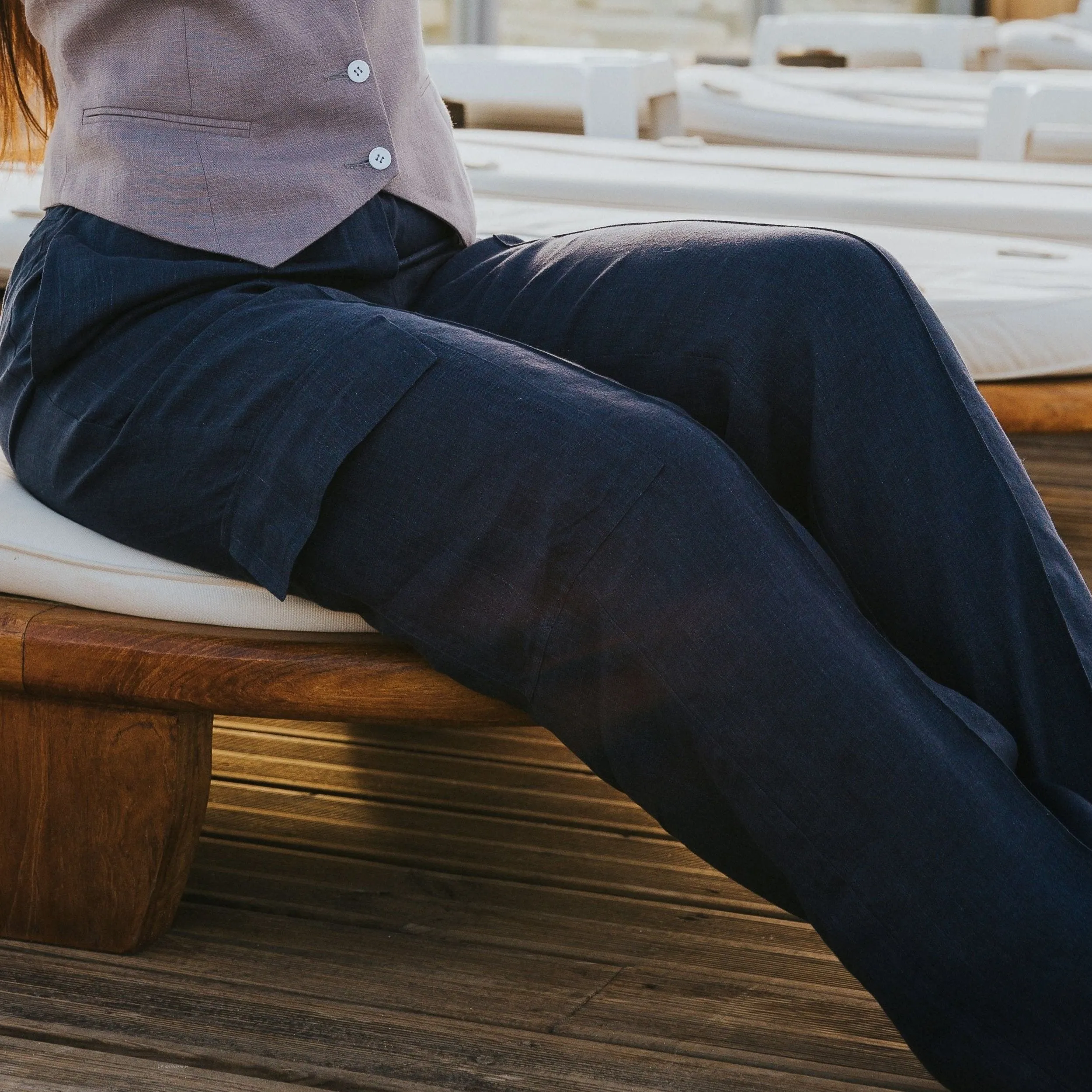 June Cargo linen pants