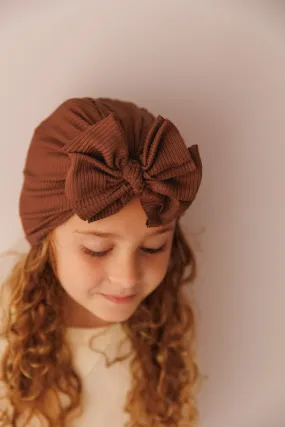 Juni | Warm Cognac | Brushed Rib Headwrap