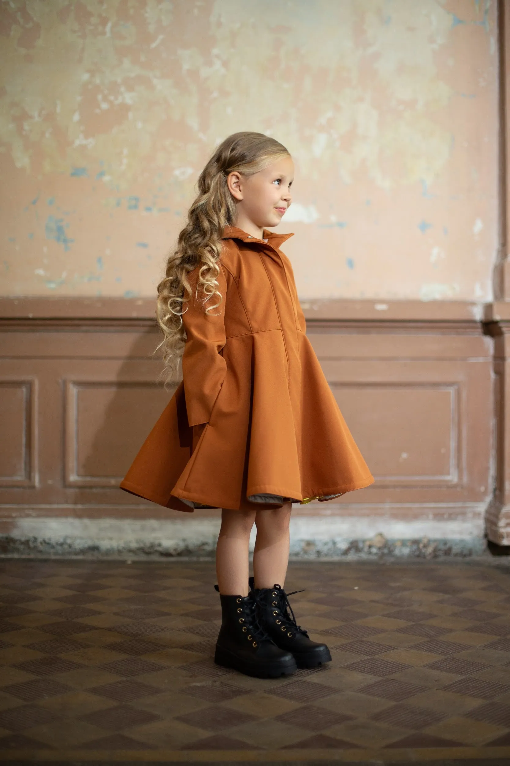 Kids' Caramel Field Raincoat Caramel Brown