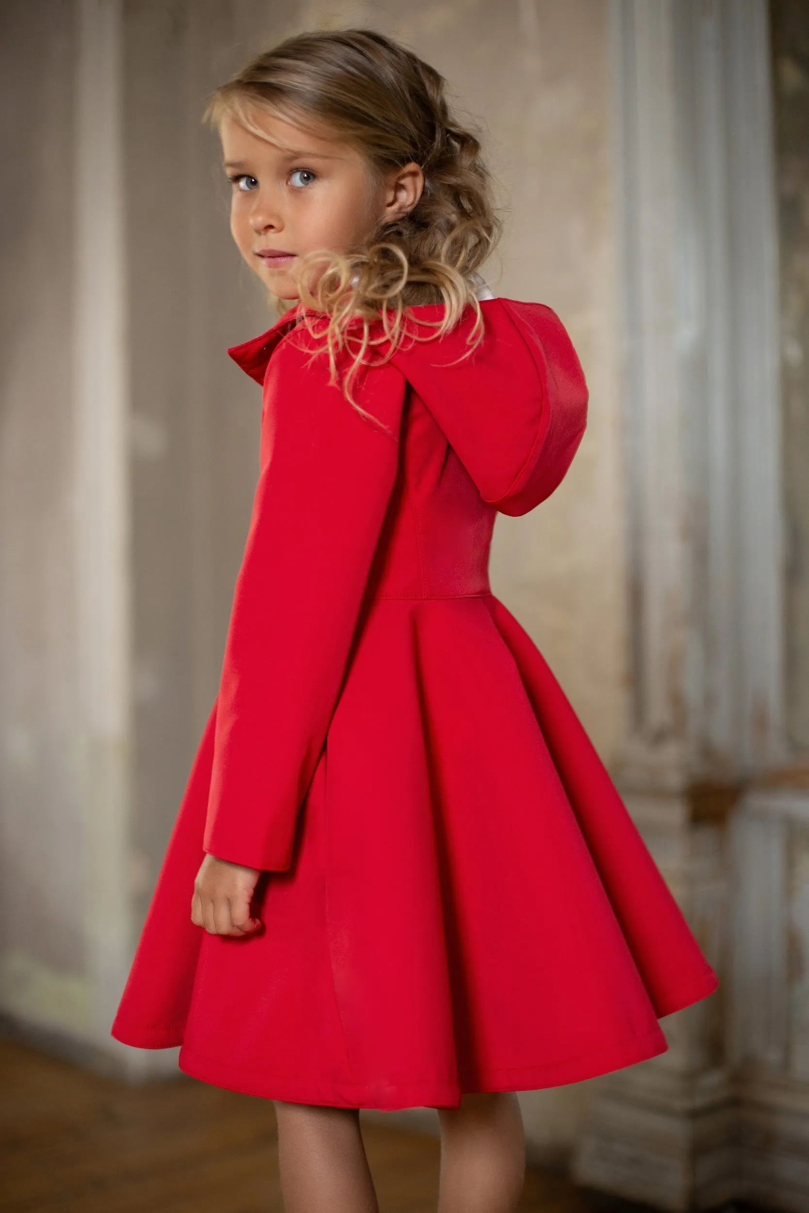 Kids' Queen of Hearts Raincoat Red