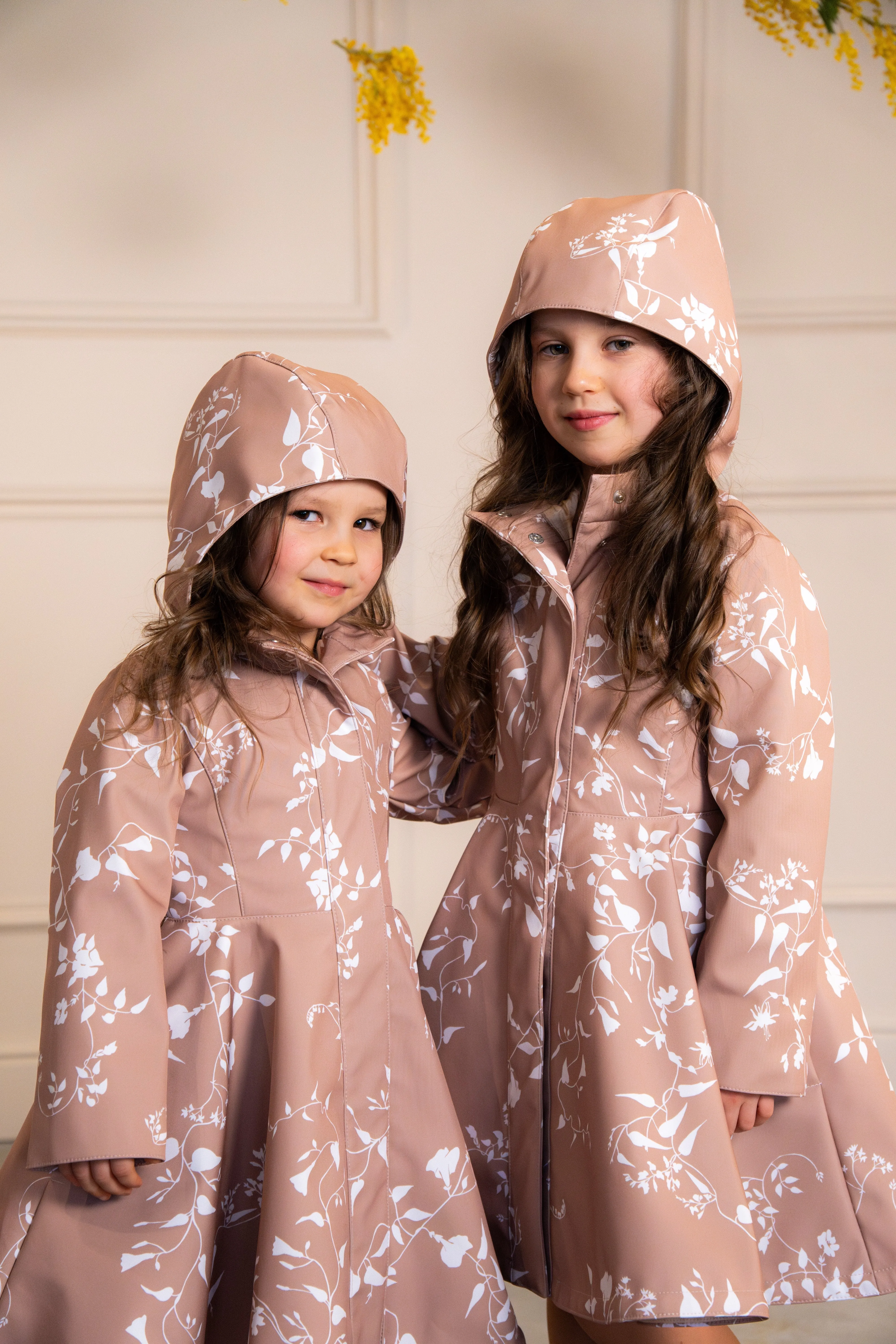 Kids' Rose Blush Raincoat Pink and Beige