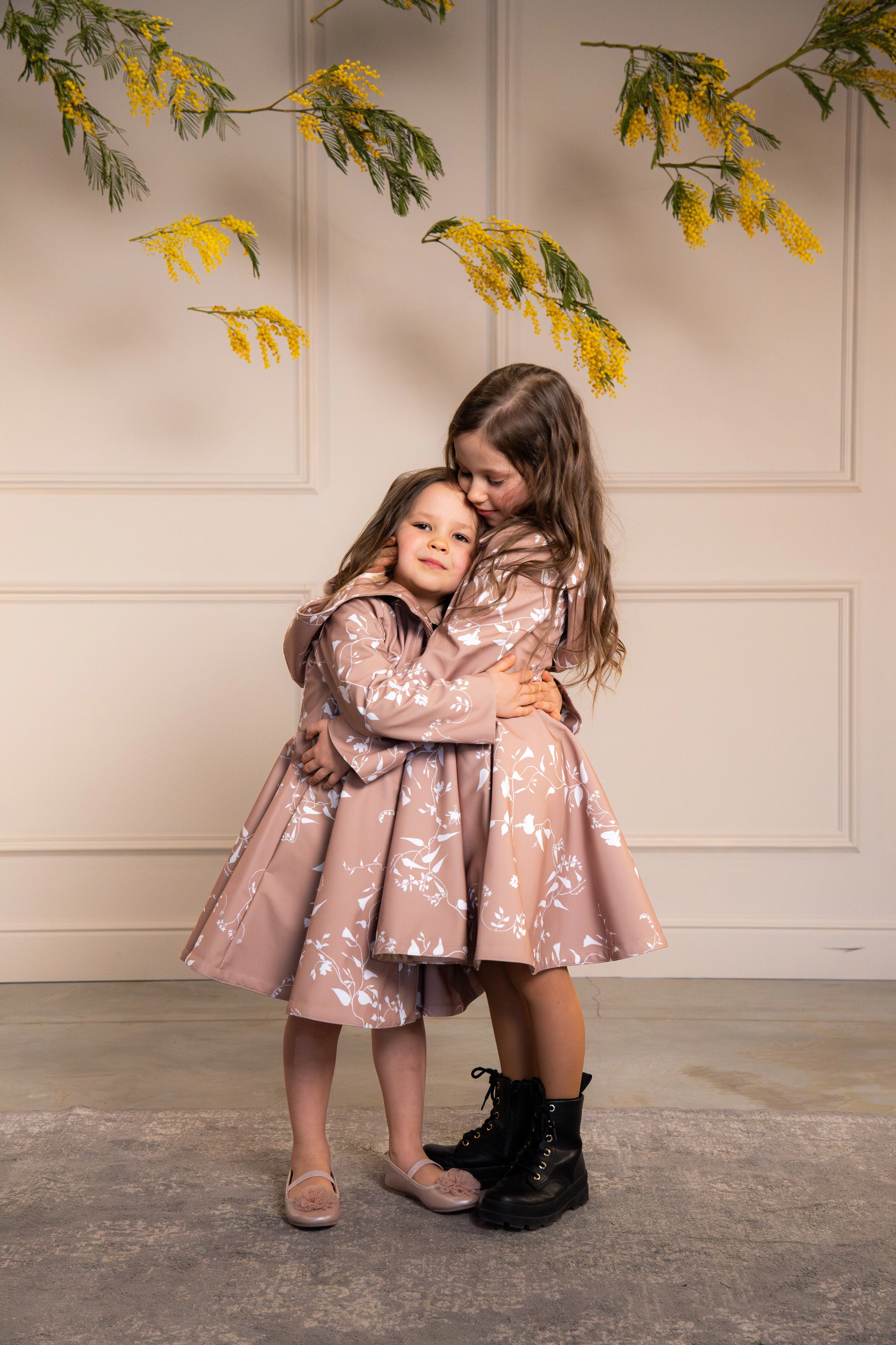 Kids' Rose Blush Raincoat Pink and Beige