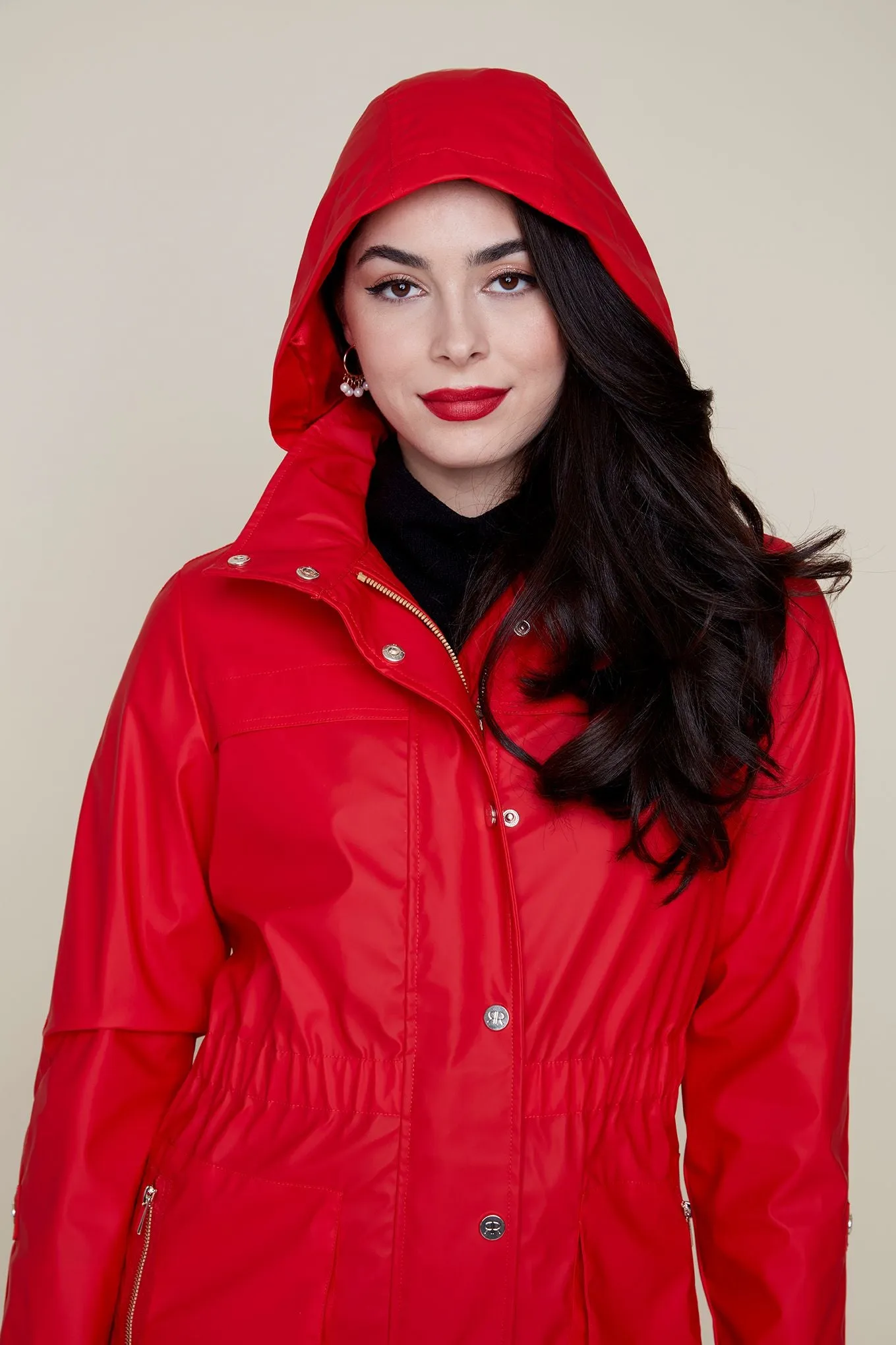 Knit Rain Jacket- Berry Red