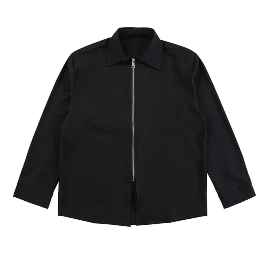 Korean Style Oversize Zip Collar Jacket